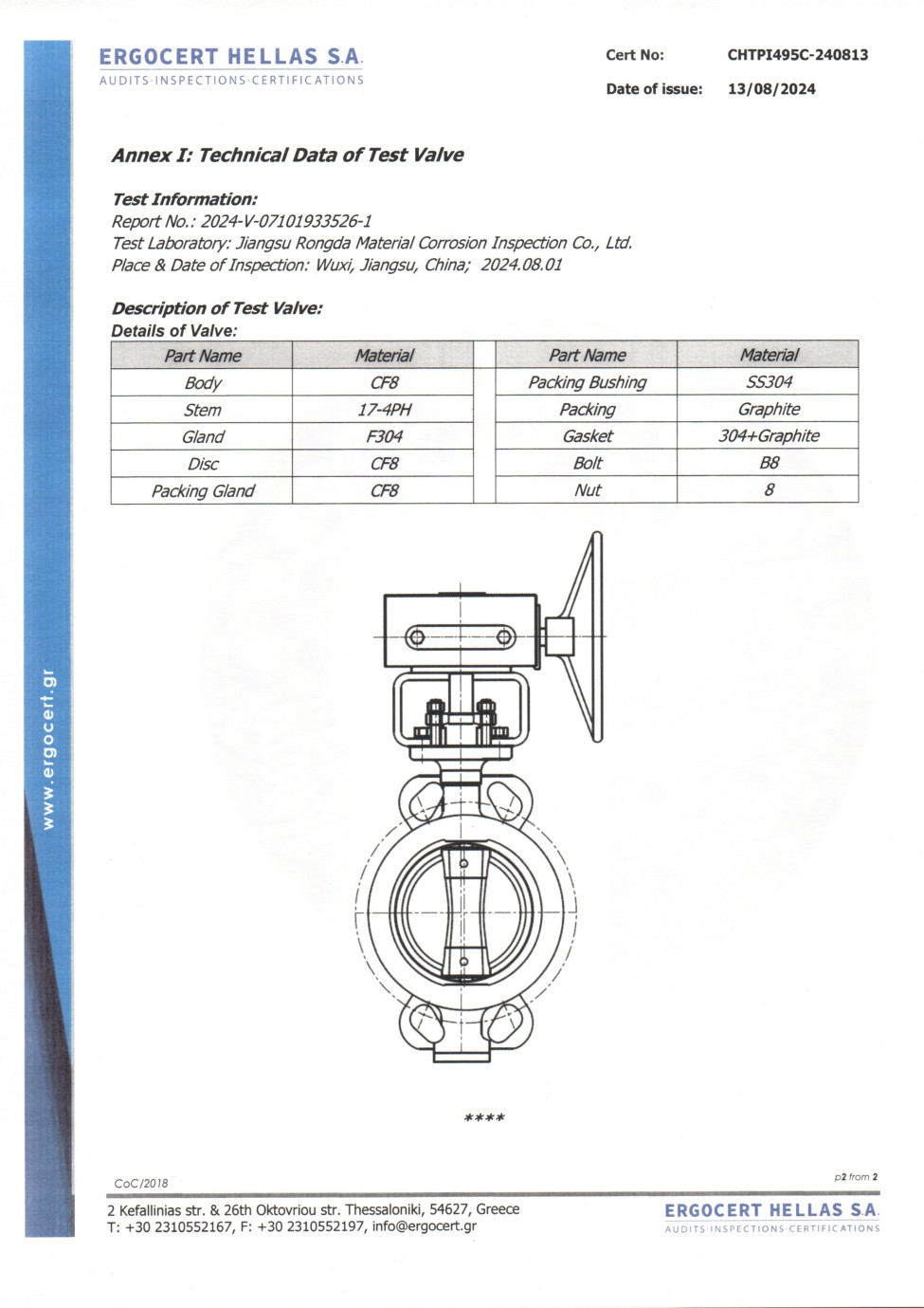ISO15848蝶阀2,荣誉证书26